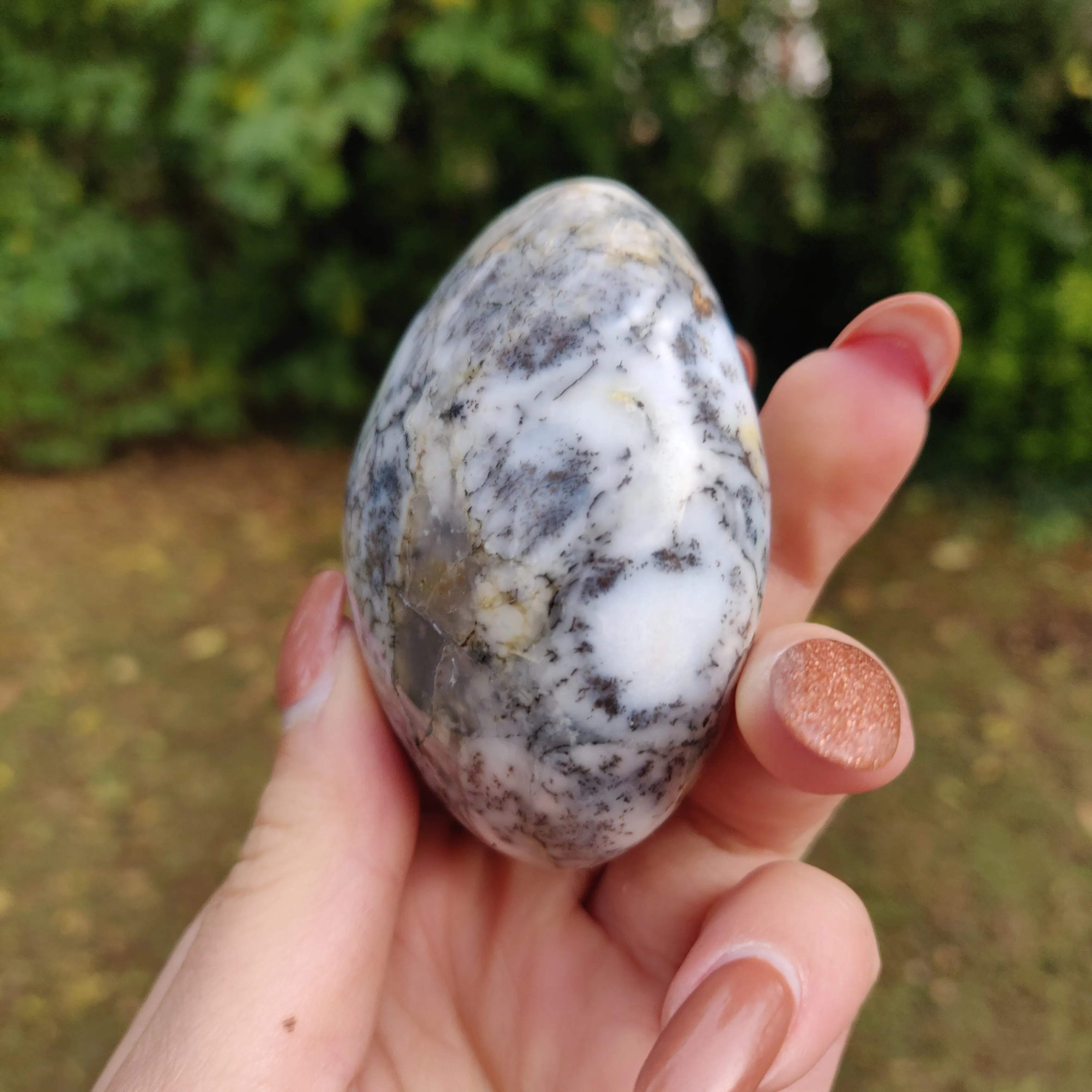 Dendritic Opal  Palm Stone (#13)