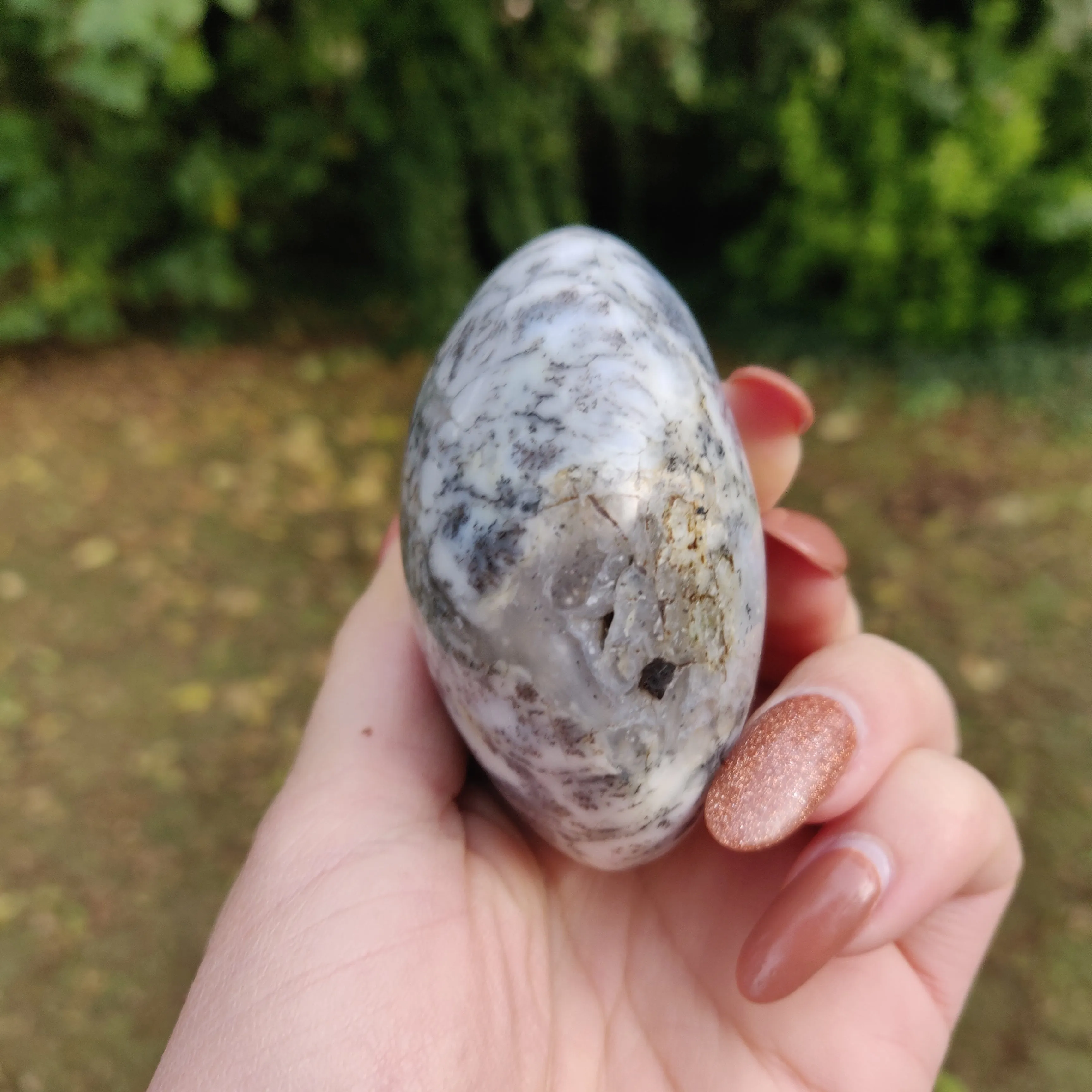 Dendritic Opal  Palm Stone (#13)