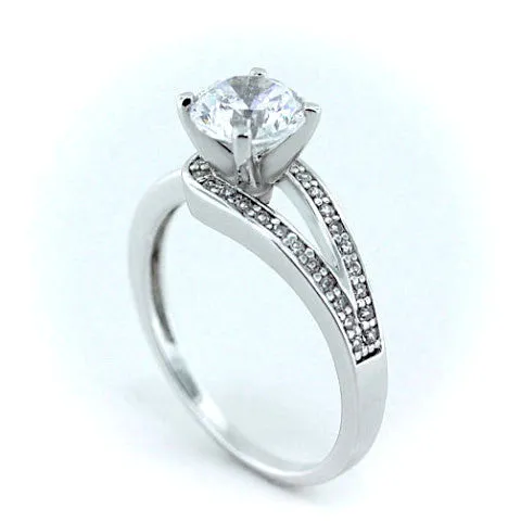 Diamond Accented Moissanite Engagement Ring - It's a Wrap