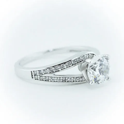 Diamond Accented Moissanite Engagement Ring - It's a Wrap