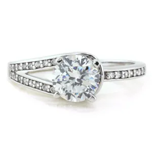 Diamond Accented Moissanite Engagement Ring - It's a Wrap