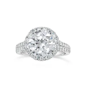 Double-Edge Halo Diamond Engagement Ring with Diamond Gallery