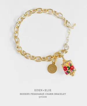 EDEN   ELIE Modern Peranakan gold charm bracelet - yellow