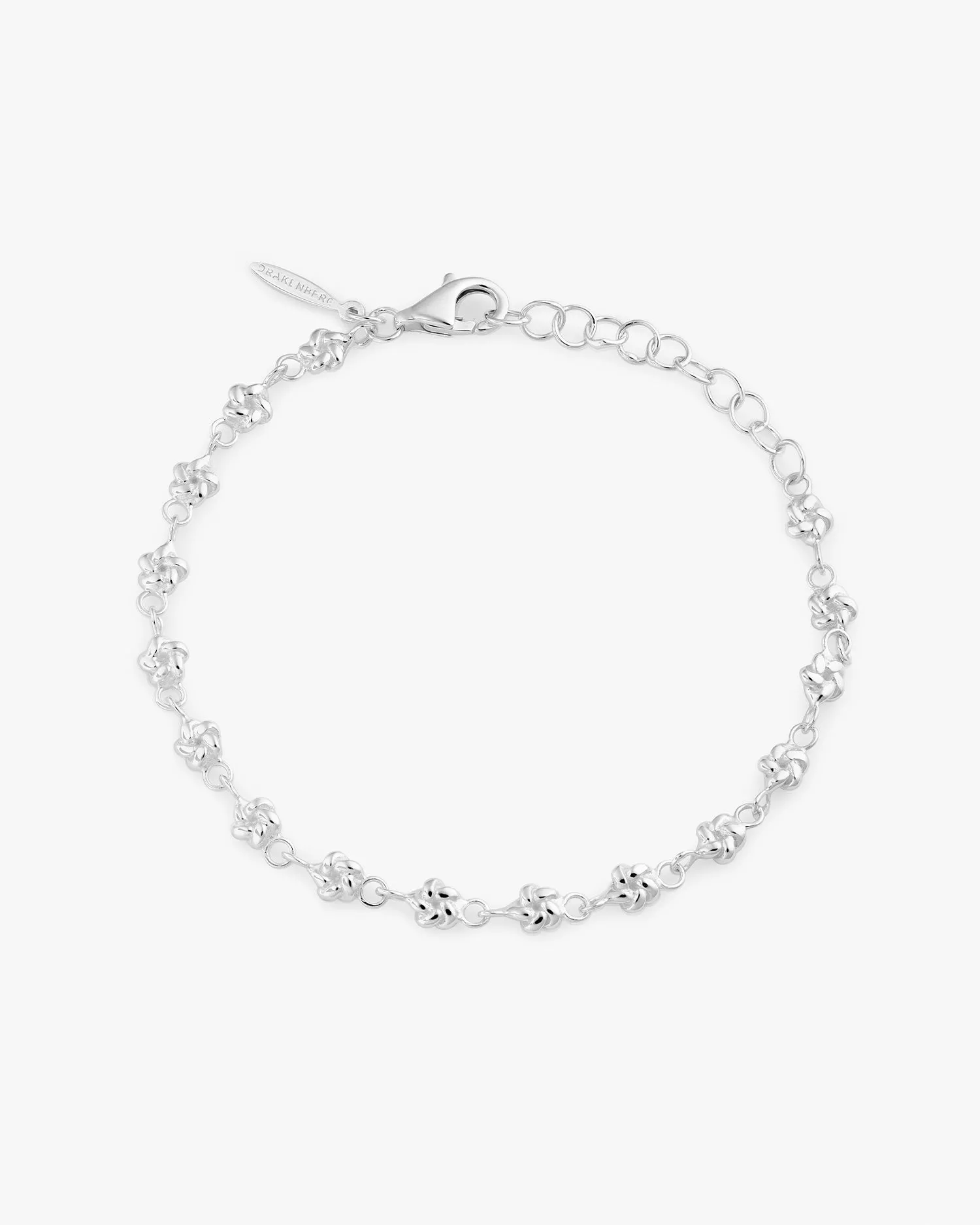 Empower drop chain bracelet silver