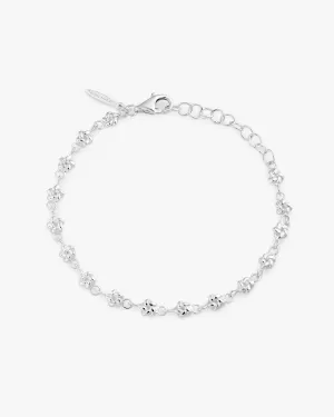 Empower drop chain bracelet silver