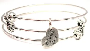 Endless Love Triple Style Expandable Bangle Bracelet