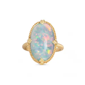 Ethiopian Opal Mirror Ring