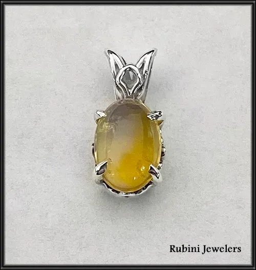 Ethiopian Opal Sterling Silver Filigree Pendant