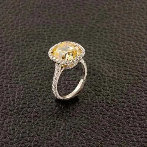 Fancy Intense Yellow Diamond Engagement Ring