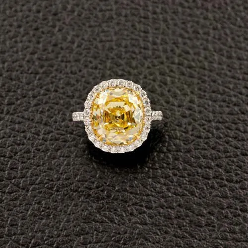 Fancy Intense Yellow Diamond Engagement Ring