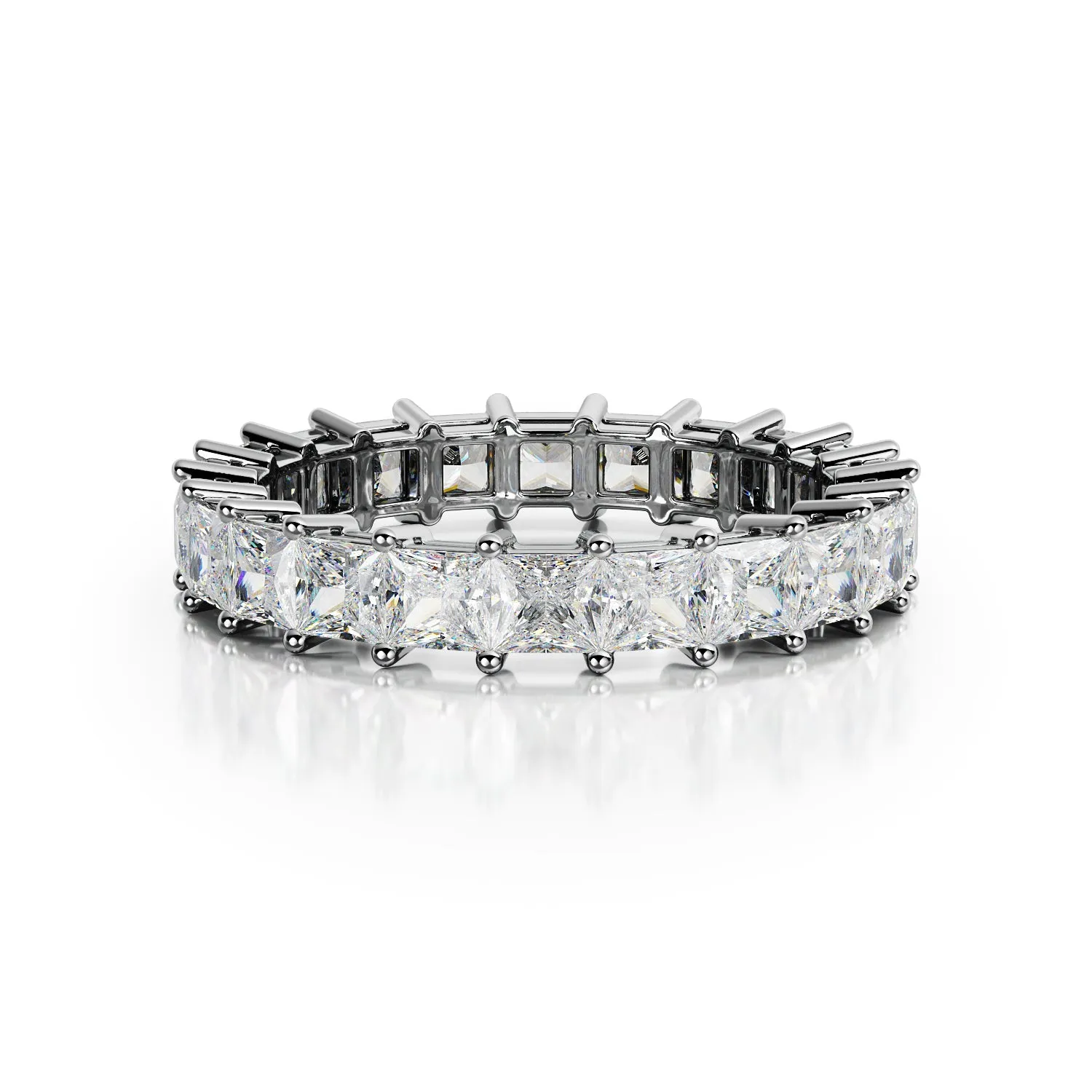 Flickering Flame Eternity Natural Round cut Diamond Wedding Band