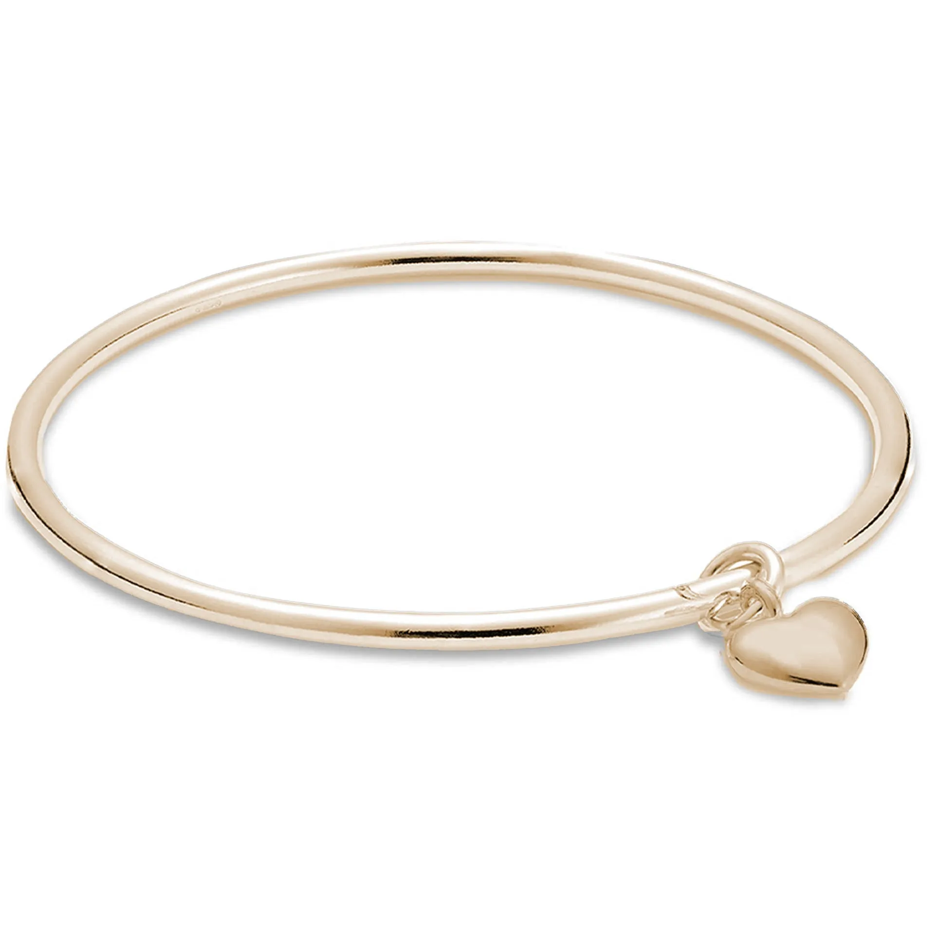 Forever Heart Recyled Solid Gold Heart Bangle