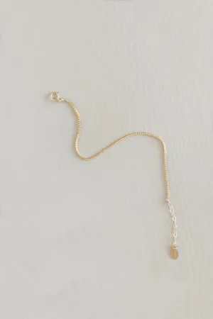 Gold Box Chain Bracelet