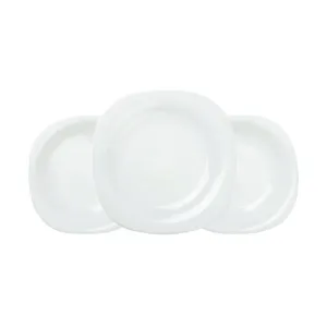 Golden Opal Carine Plain White Dinner Set (Set of 18pcs)