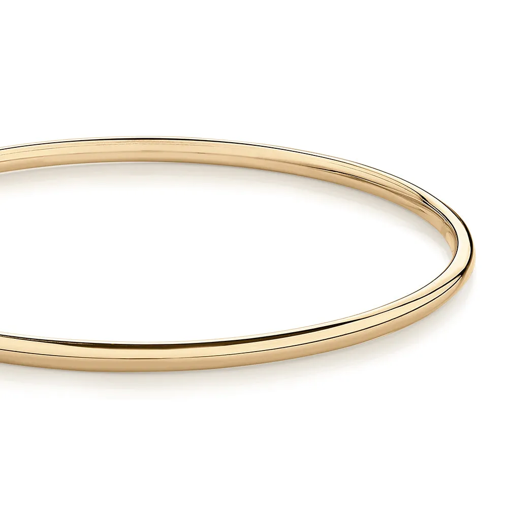 Golf bangle in 10 carat yellow gold