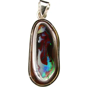 Green Koroit Boulder Opal Pendant