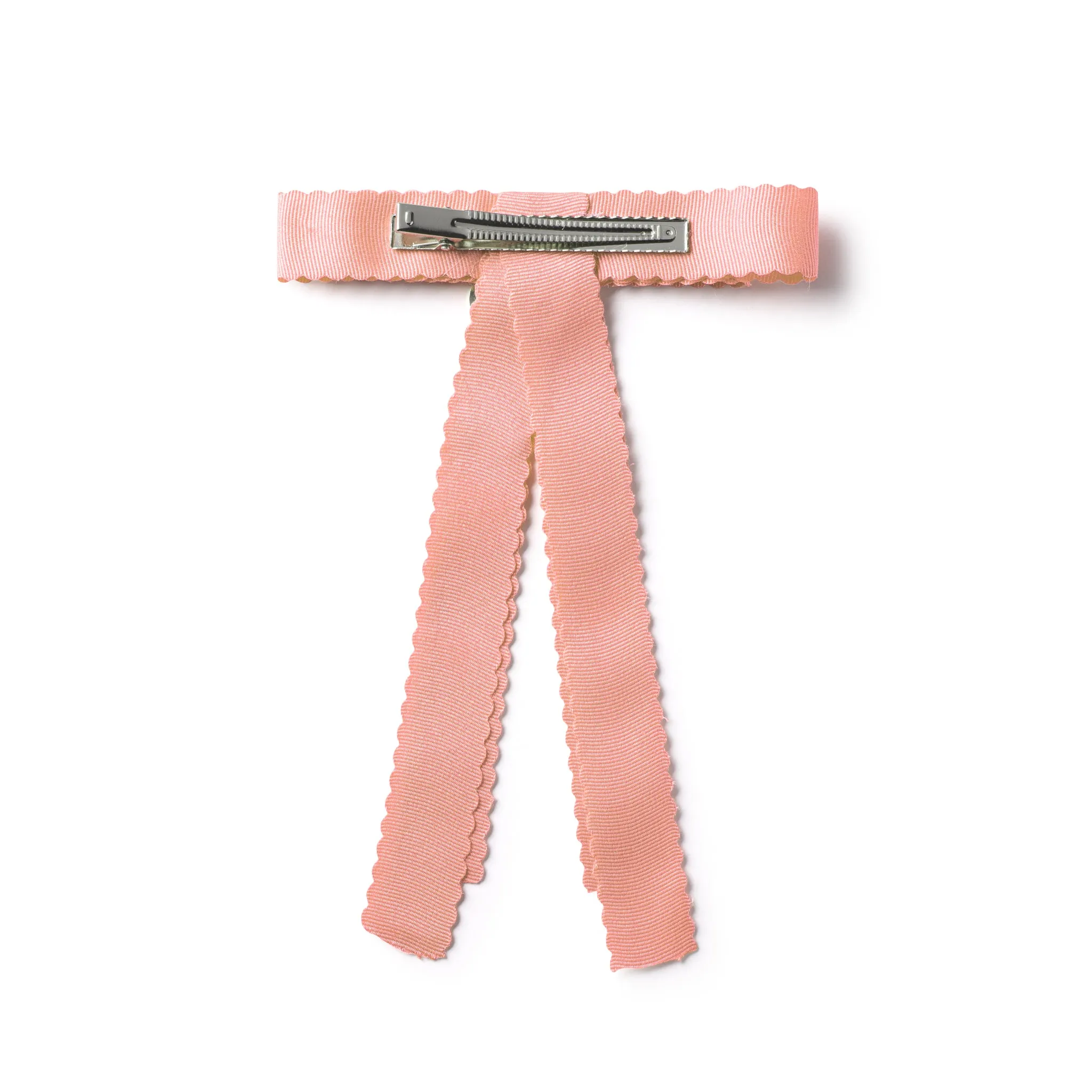 Halo Luxe Ava Scalloped Long Tailed Clip - Coral