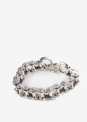 Iron Heart Motorcycle Chain Bracelet Sterling Silver