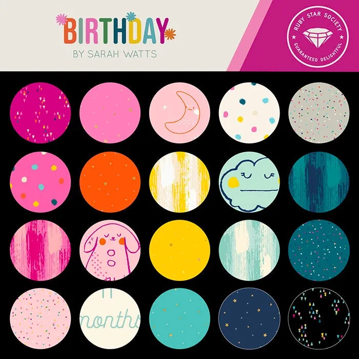 Jelly Roll - 2.5" x 44"  Birthday Ruby Star Society Precuts - Ruby Star Society- RSS by Sarah Watts