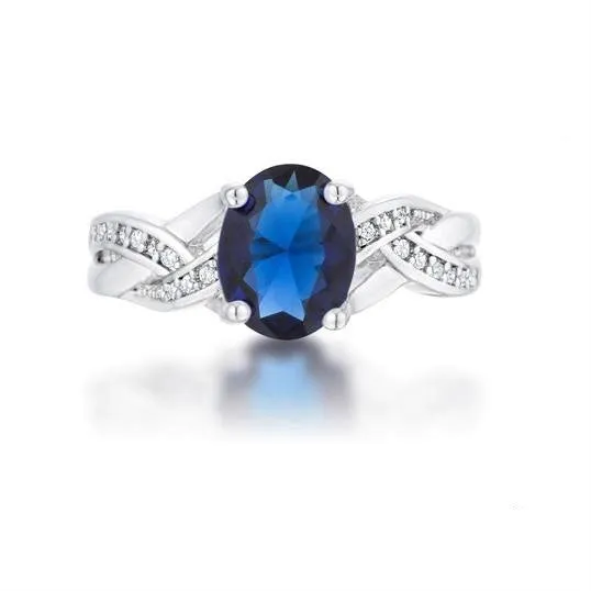 Justine 2ct Sapphire Oval Engagement Ring | 2.5ct