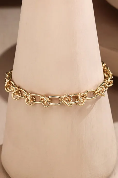 Knotted Chain Link Bracelet