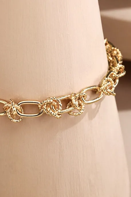 Knotted Chain Link Bracelet