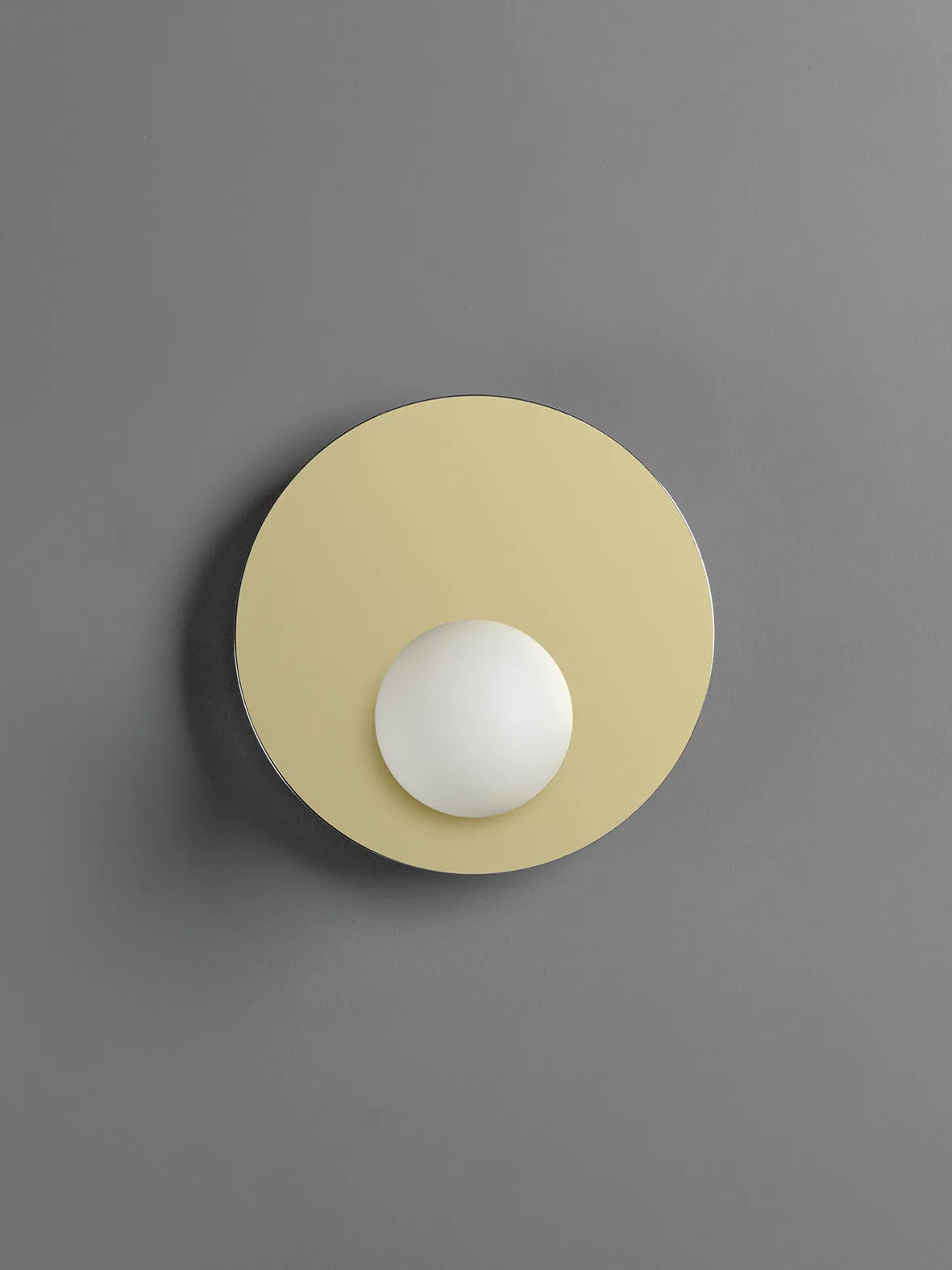 Luna - 1 light brass and opal wall light