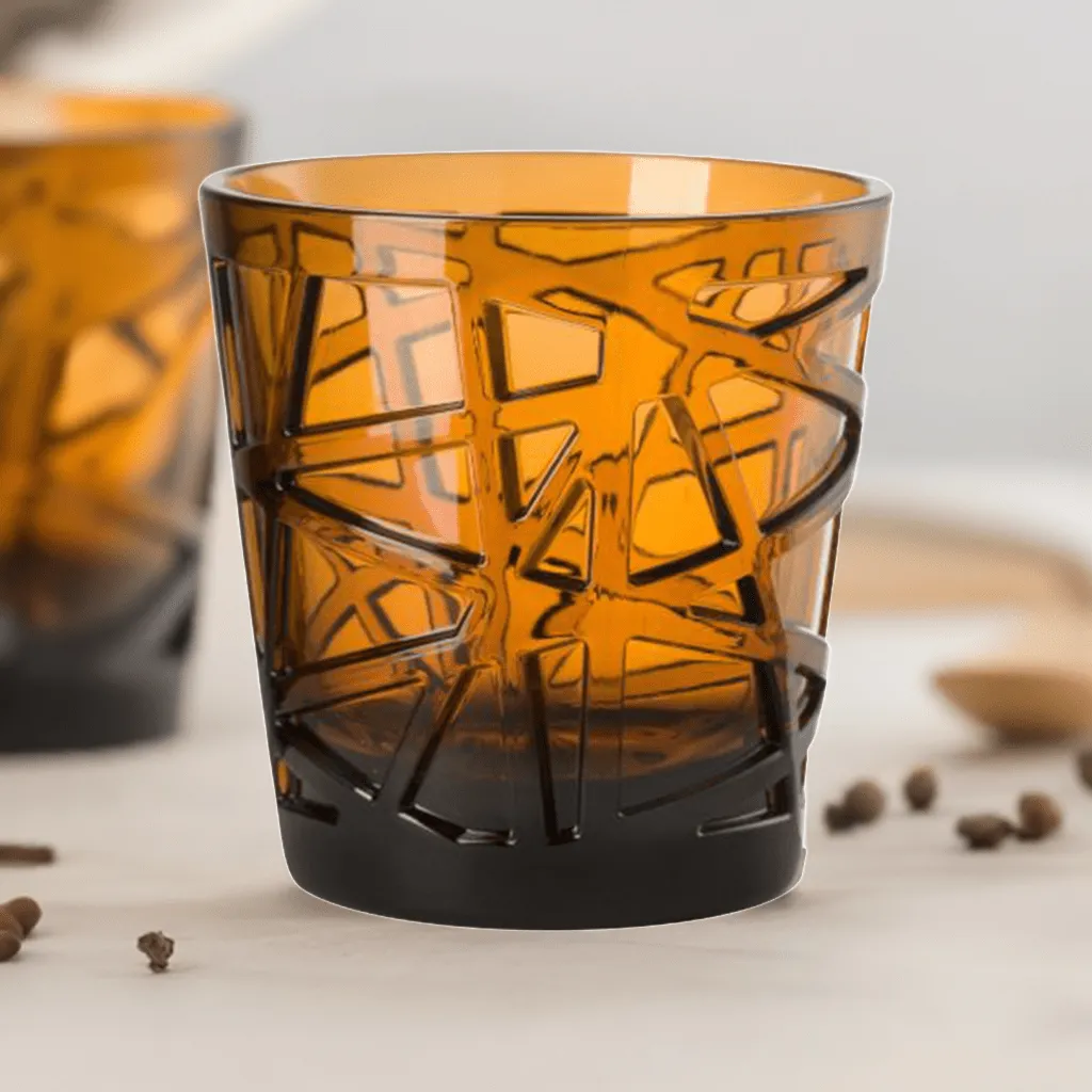 Mario Luca Giusti David Set of 2 Amber Tumblers