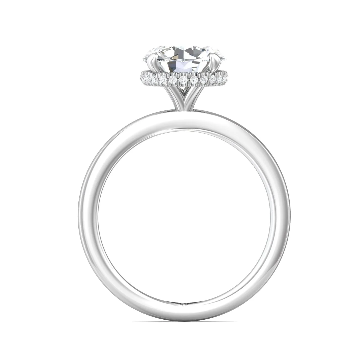 Martin Flyer Solitaire Round Engagement Ring DERS38SRPL-C-8.5RD