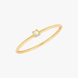 Minimal Opal Ring Gold