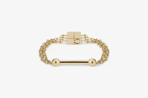 Music Bar Chain Bracelet (Medium) - Gold