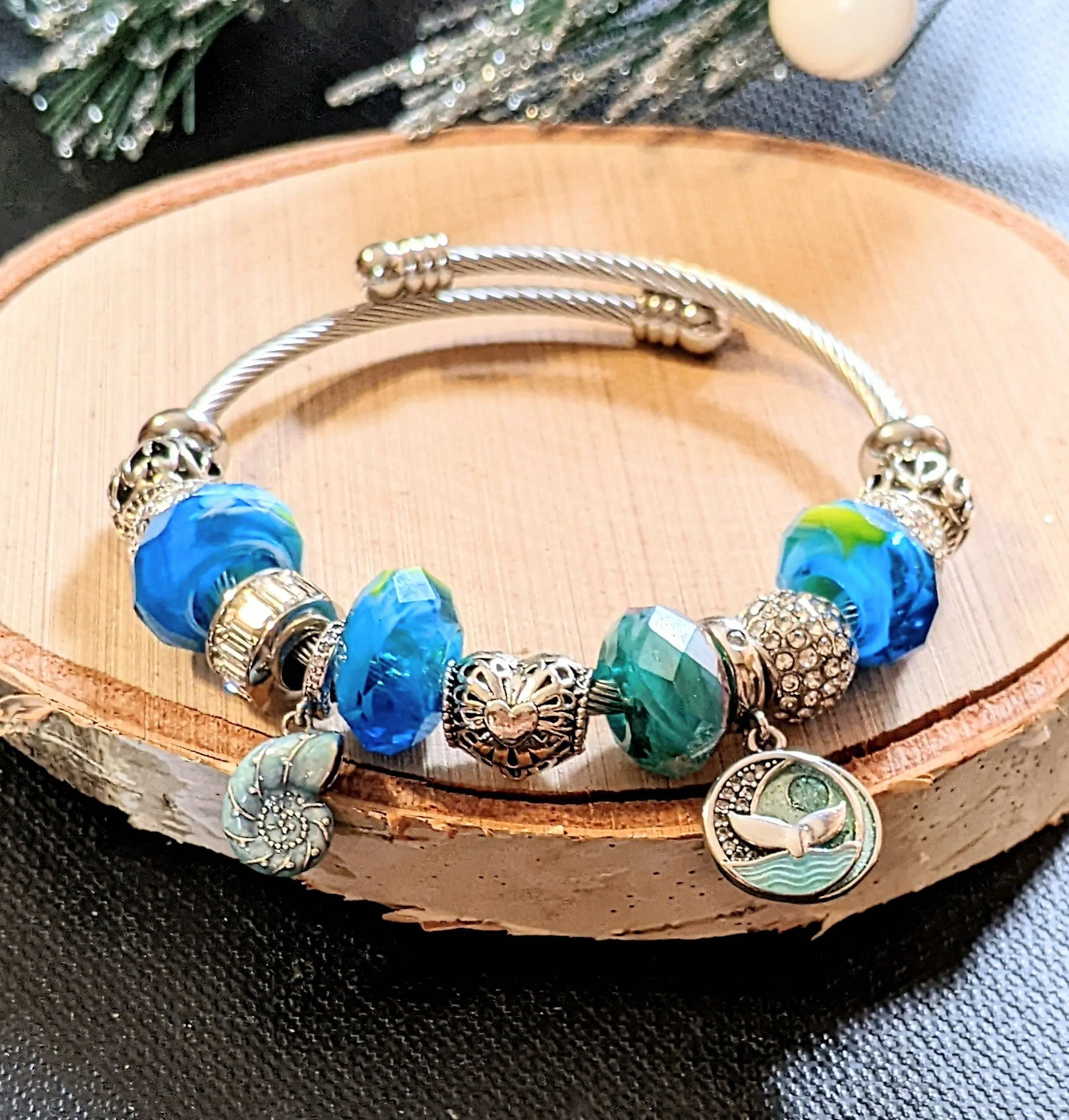 Ocean Lover Euro Cuff Wrap Bracelet