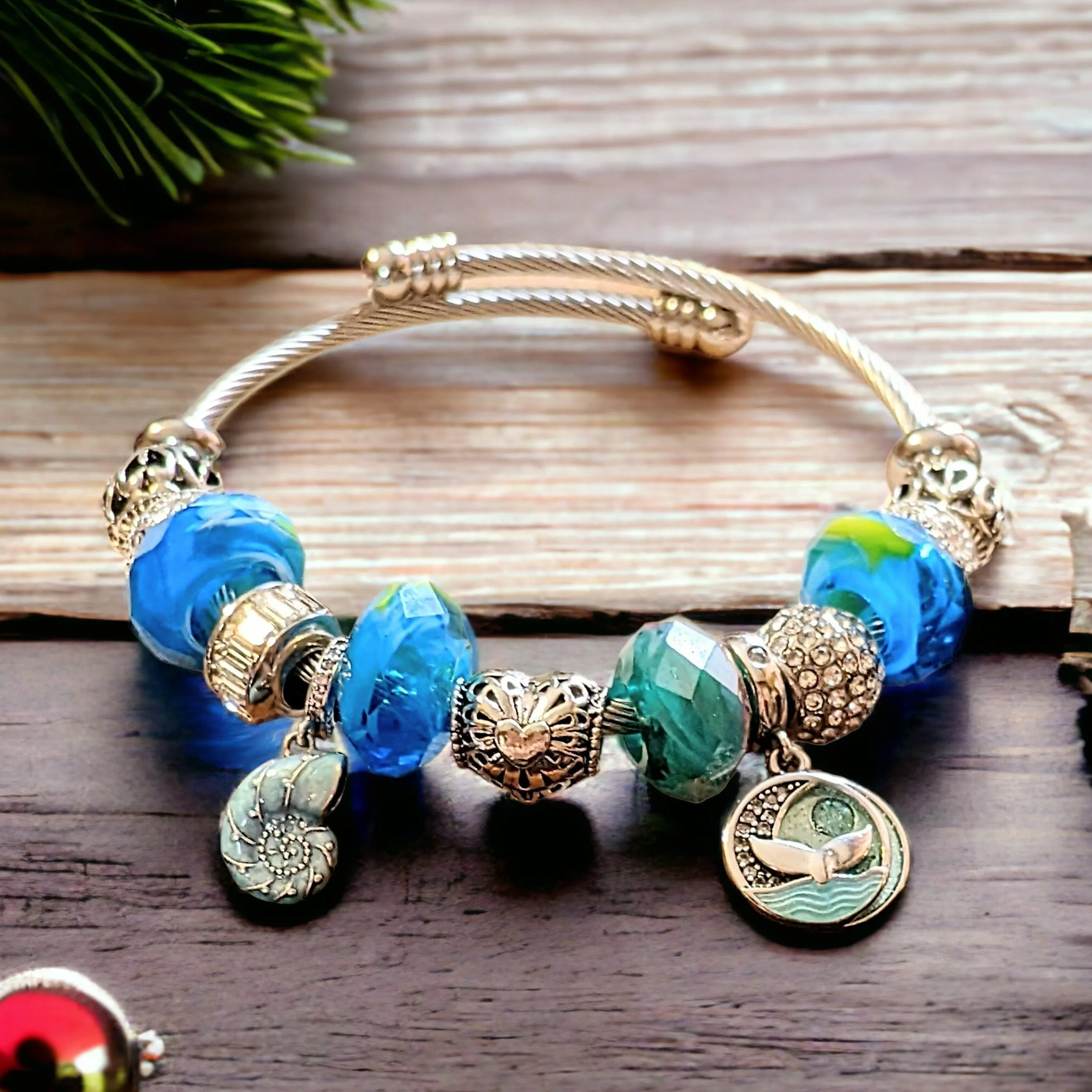 Ocean Lover Euro Cuff Wrap Bracelet