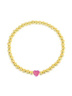 Opal Breast Cancer Awareness Bracelet