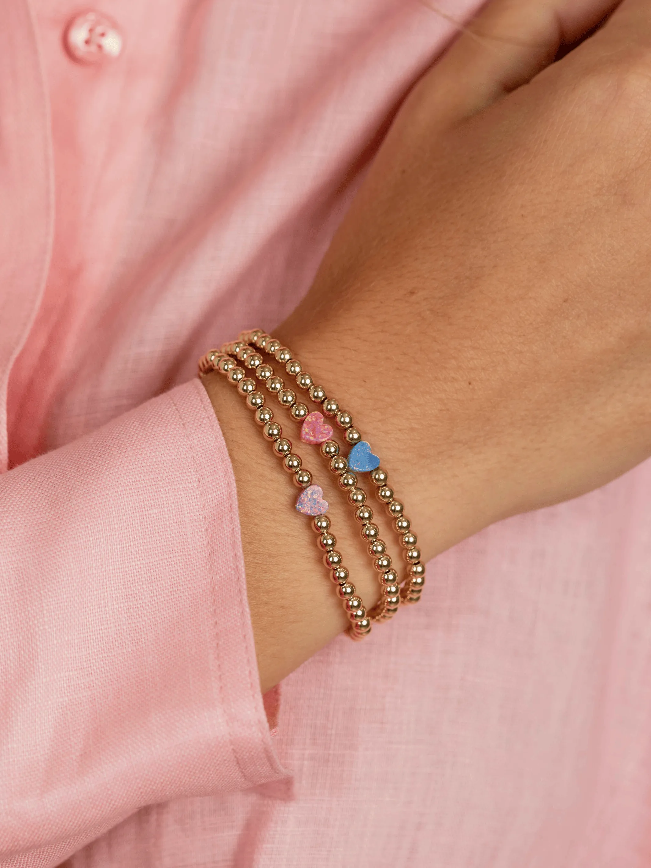 Opal Breast Cancer Awareness Bracelet