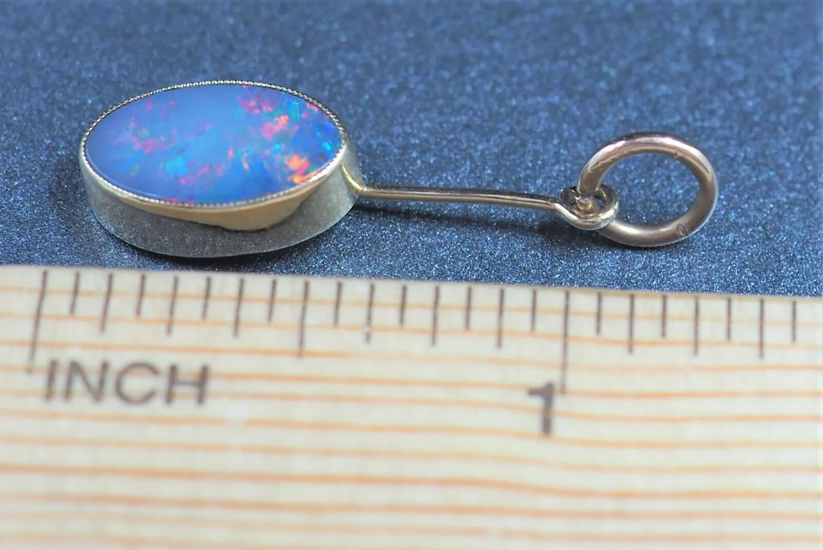 Opal Doublet 9ct Yellow Gold Pendant