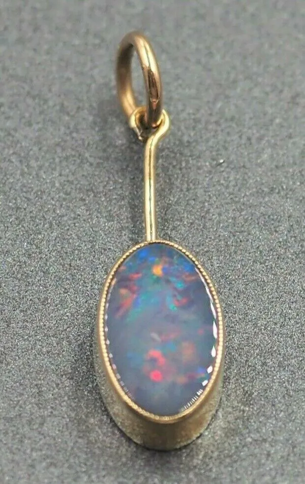 Opal Doublet 9ct Yellow Gold Pendant