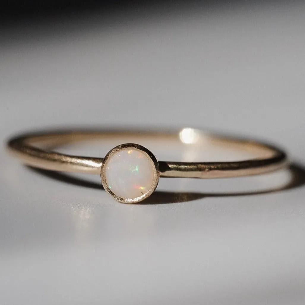 Opal Gemstone Stacking Ring in 14 Karat Gold