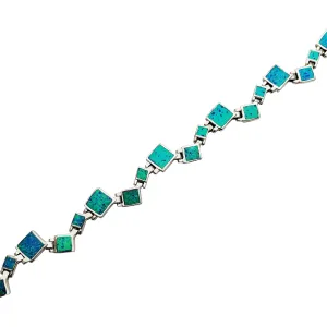 Opal Mystical Squares Bracelet (Silver)