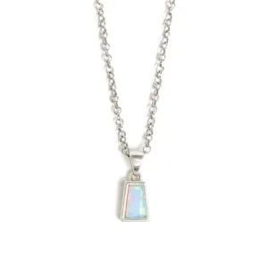 Opal Pendant Sterling Silver Necklace