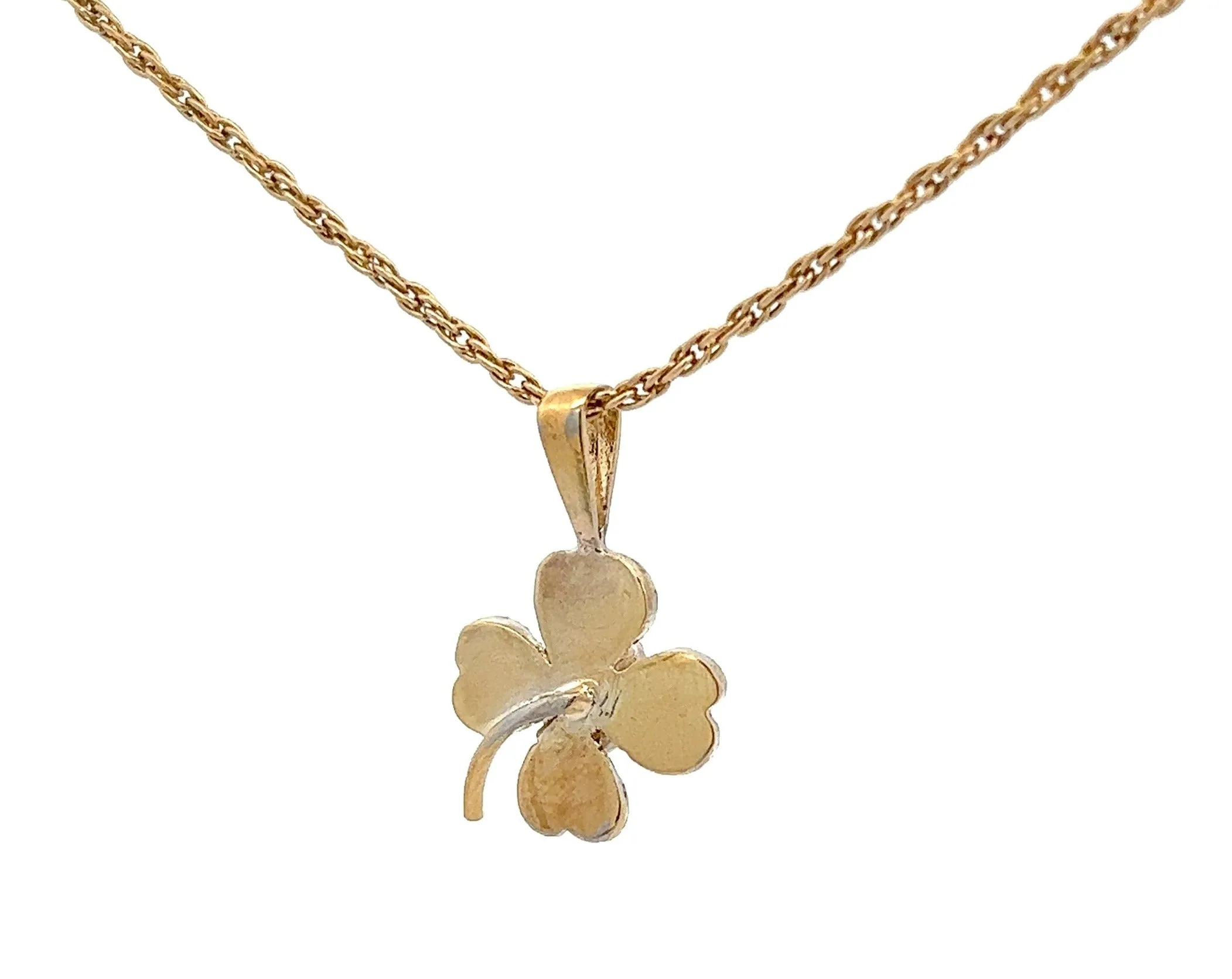 Opal Triplet Gold Plated Clover Pendant