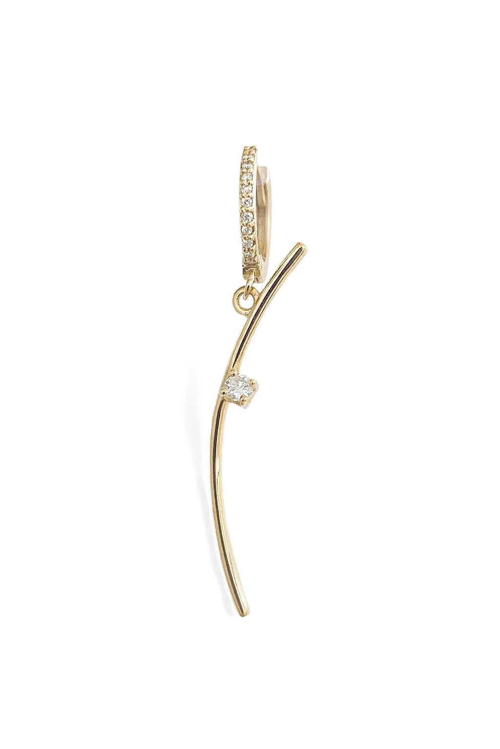 Orchid diamonds gold minibangle