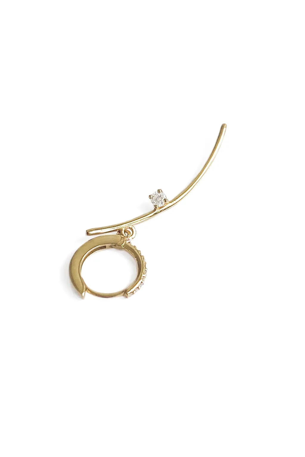 Orchid diamonds gold minibangle