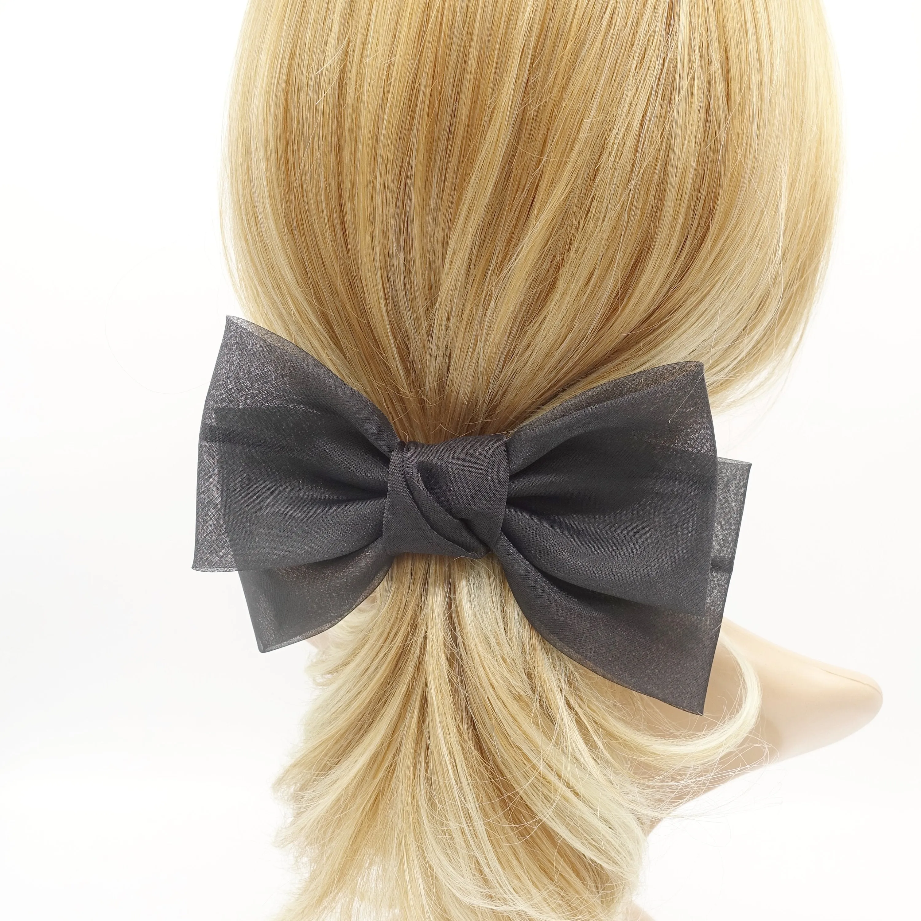 organza hair bow normal size hair accessory for women