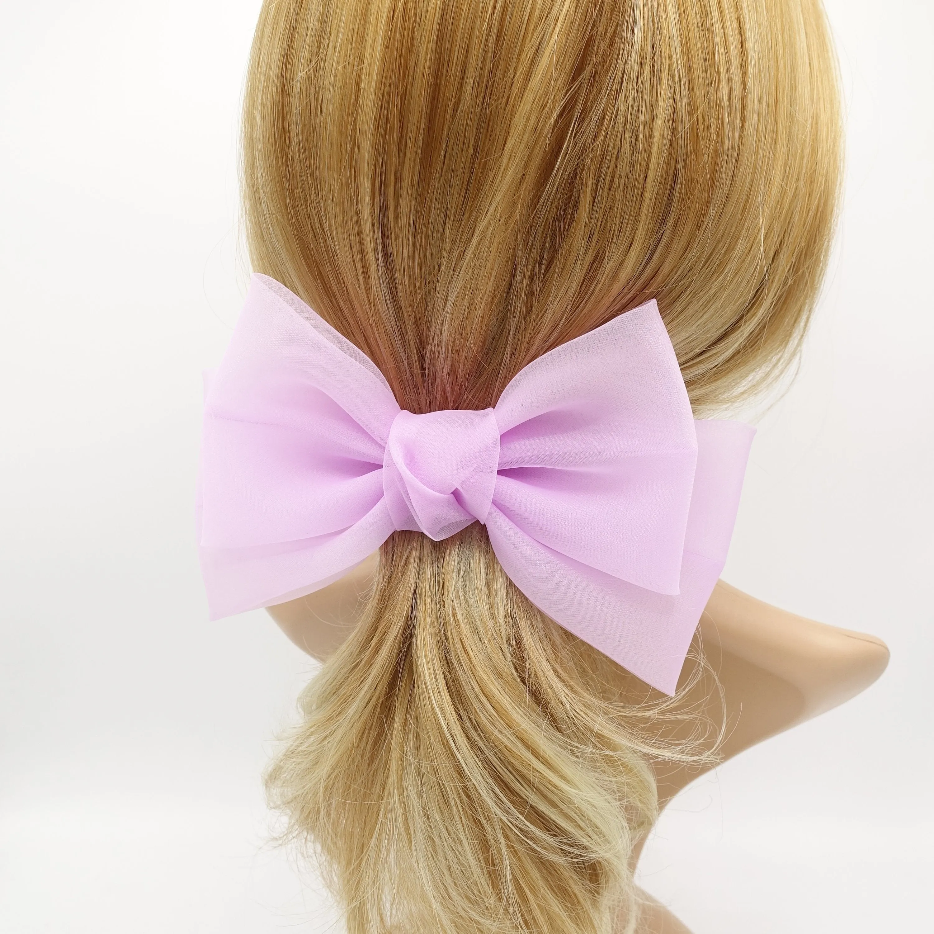 organza hair bow normal size hair accessory for women