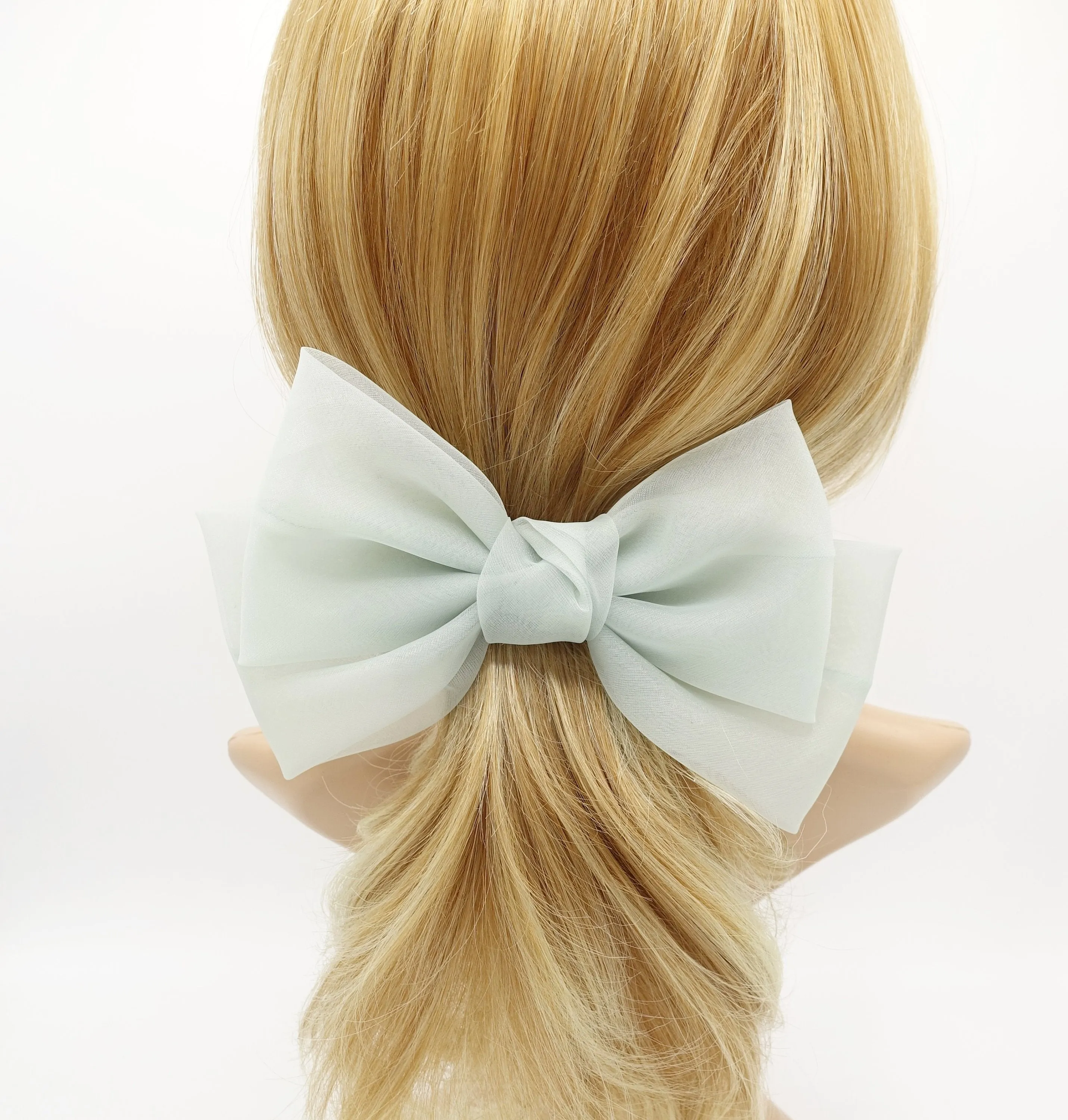 organza hair bow normal size hair accessory for women