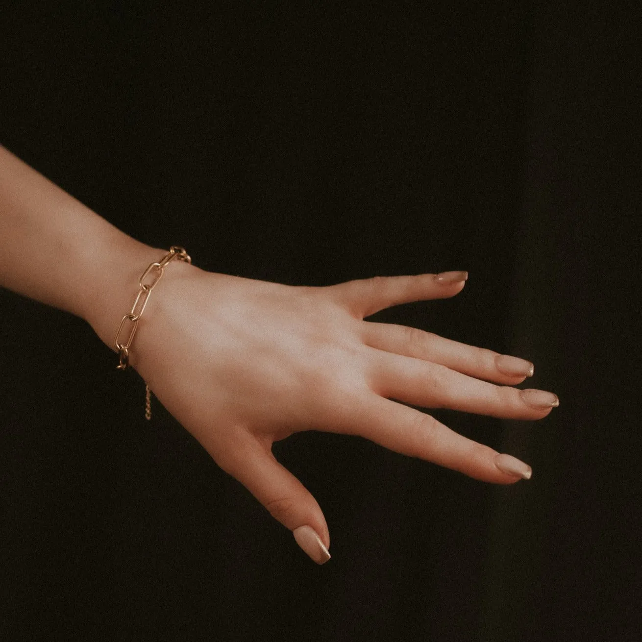 Paperclip Chain Gold Bracelet