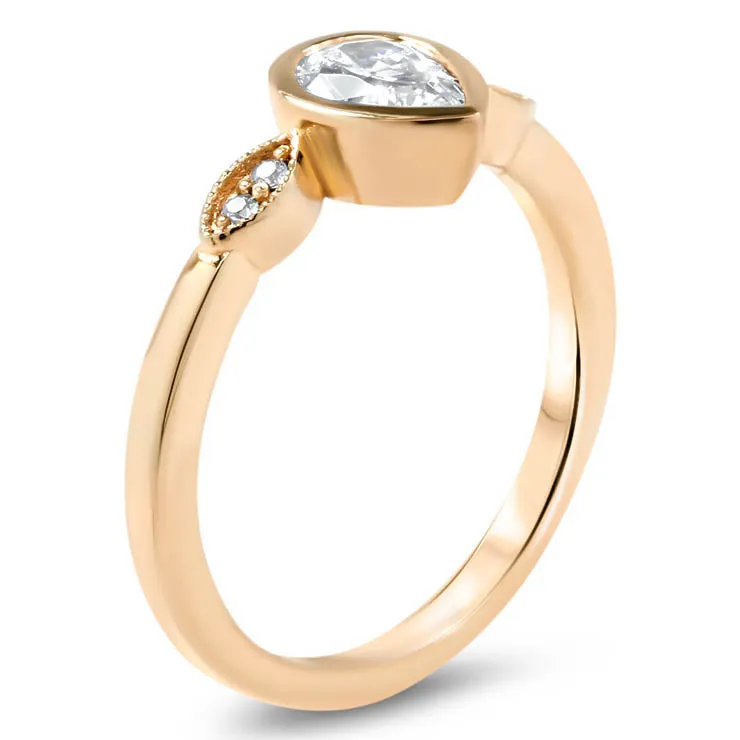 Pear Engagement Ring Diamond Setting  - Avery