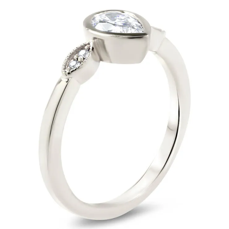 Pear Engagement Ring Diamond Setting  - Avery