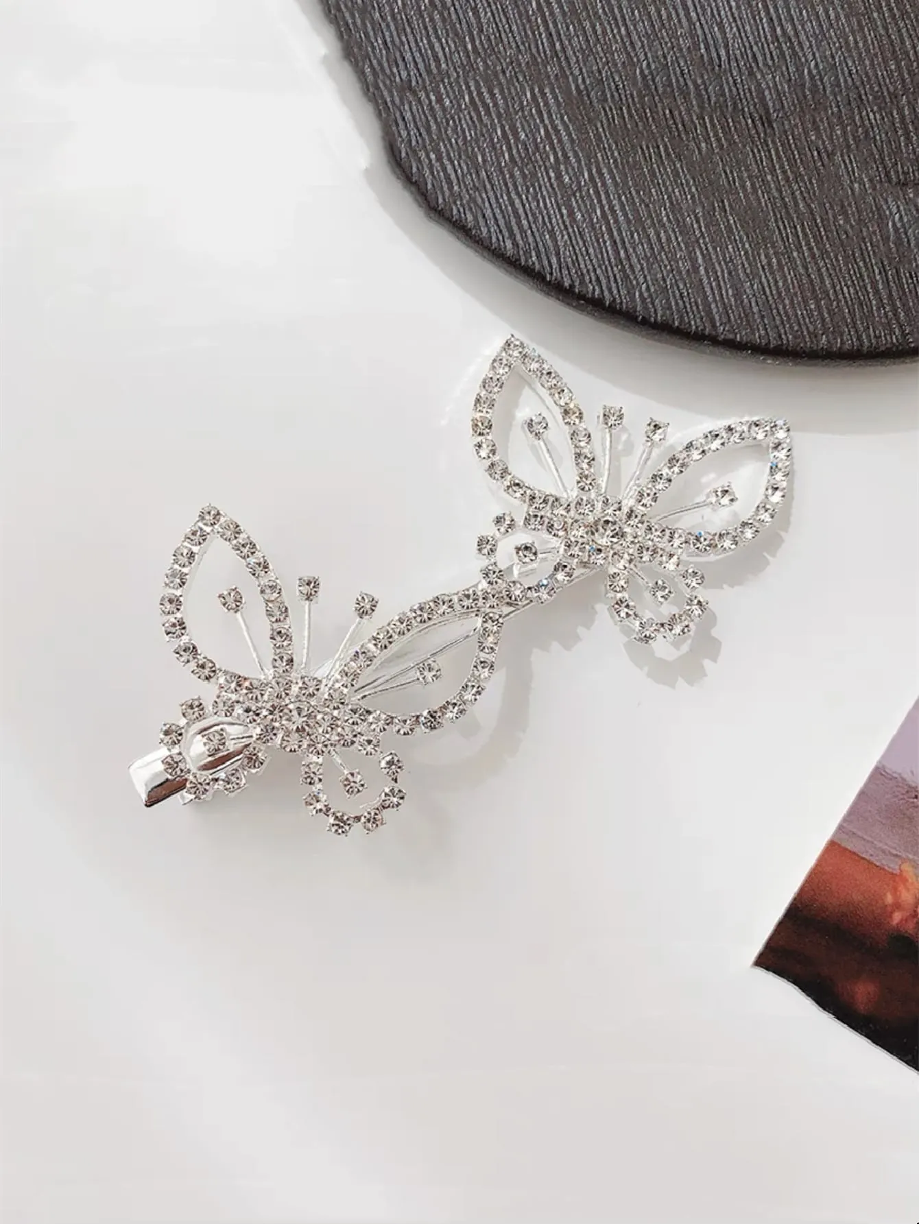 Rhinestone Butterfly Decor Hair Clip for Women Barrette Styling Hair Accessories